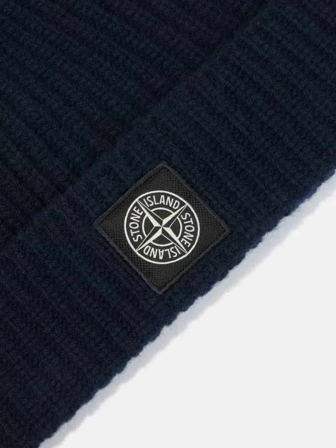 Bonnet avec patch Compass et bord-côte Bonnet avec patch Compass et bord-côte