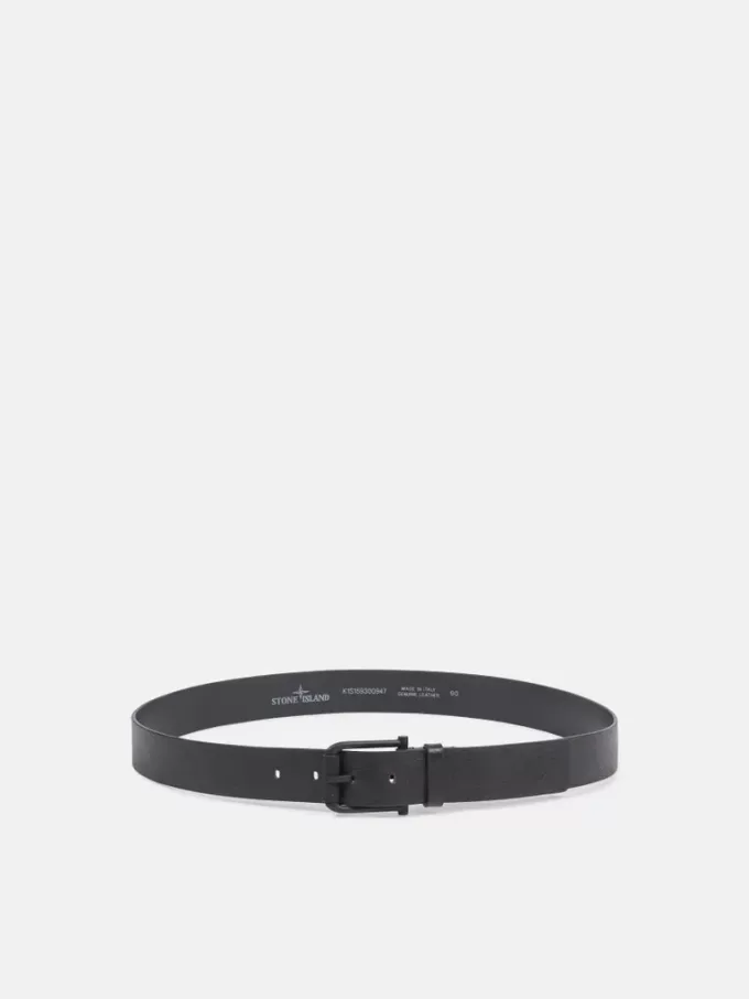Ceinture avec boucle en métal mat