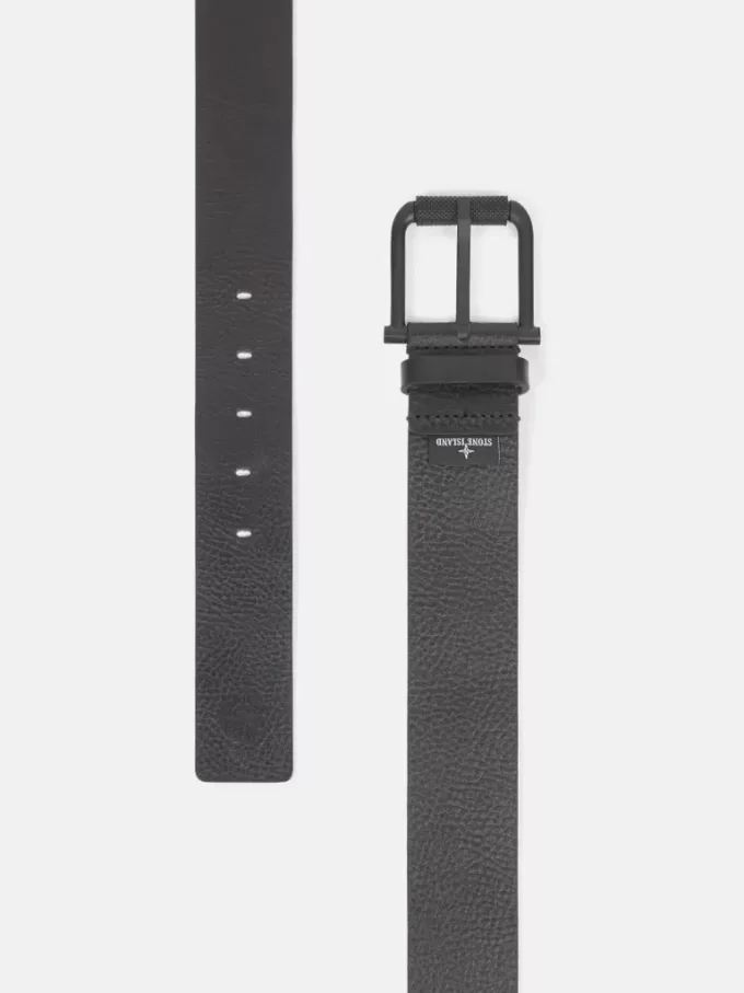 Ceinture avec boucle en métal mat