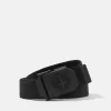 Ceinture à boucle carrée et logo Compass