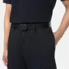 Ceinture à boucle carrée et logo Compass
