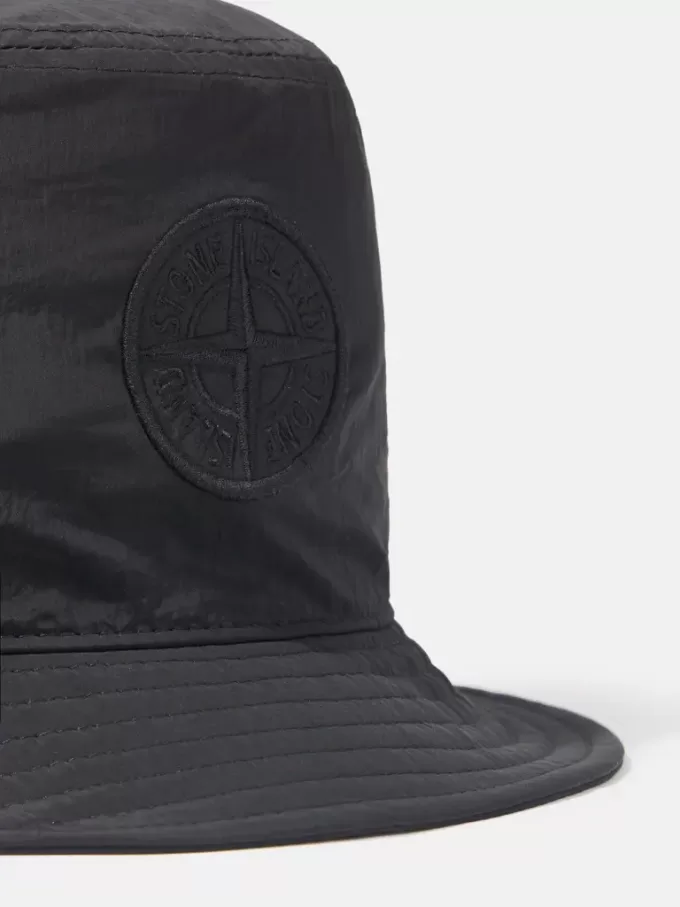 Chapeau bob avec doublure en maille et broderie Compass Chapeau bob avec doublure en maille et broderie Compass
