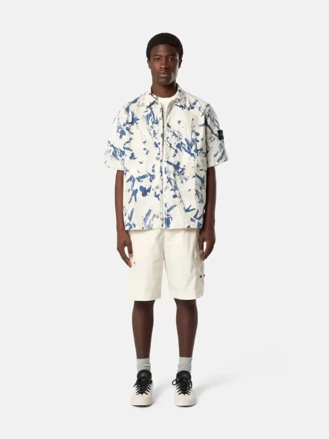 Chemise à manches courtes confortable avec boutons