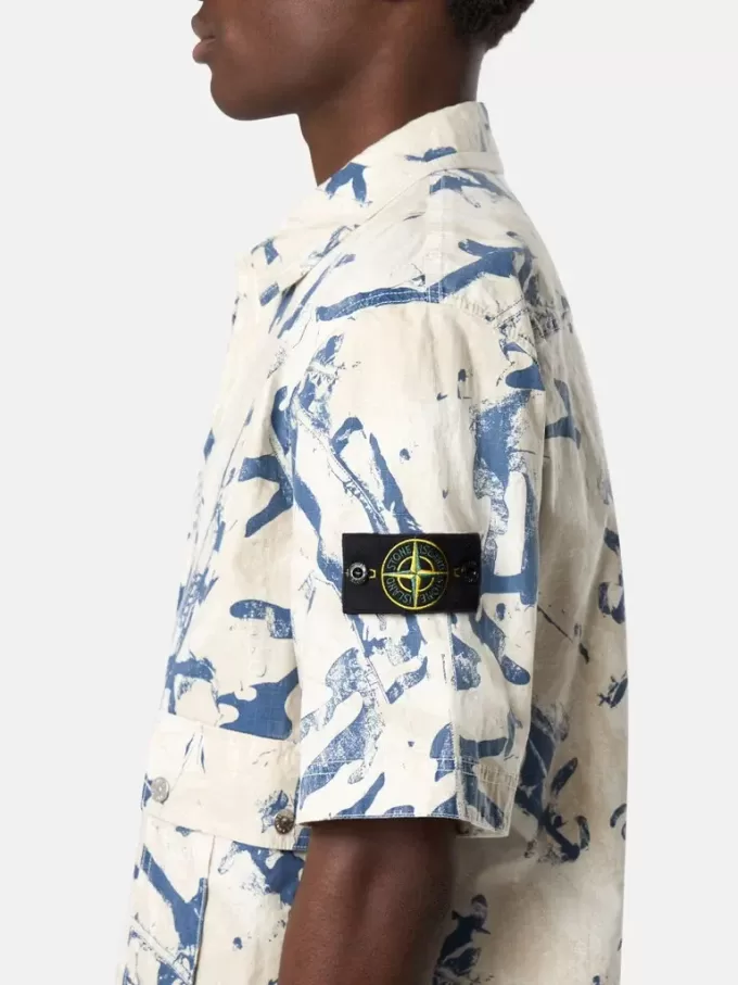 Chemise à manches courtes confortable avec boutons