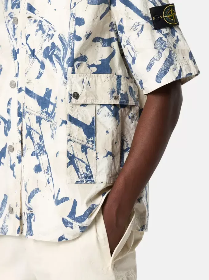 Chemise à manches courtes confortable avec boutons