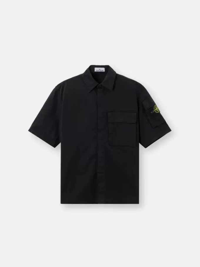 Chemise à manches courtes confortable avec poches poitrine et manches Chemise à manches courtes confortable avec poches poitrine et manches