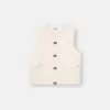 Gilet avec fermeture à boutons et empiècements en caoutchouc Gilet avec fermeture à boutons et empiècements en caoutchouc