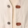 Gilet avec fermeture à boutons et empiècements en caoutchouc Gilet avec fermeture à boutons et empiècements en caoutchouc