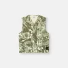 Gilet avec imprimé camouflage et doublure en coton ripstop. Gilet avec imprimé camouflage et doublure en coton ripstop.
