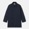 Manteau court rembourré avec poches anti-chute et à boutons-pression Manteau court rembourré avec poches anti-chute et à boutons-pression