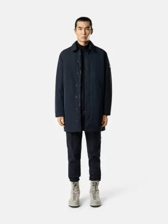 Manteau court rembourré avec poches anti-chute et à boutons-pression Manteau court rembourré avec poches anti-chute et à boutons-pression
