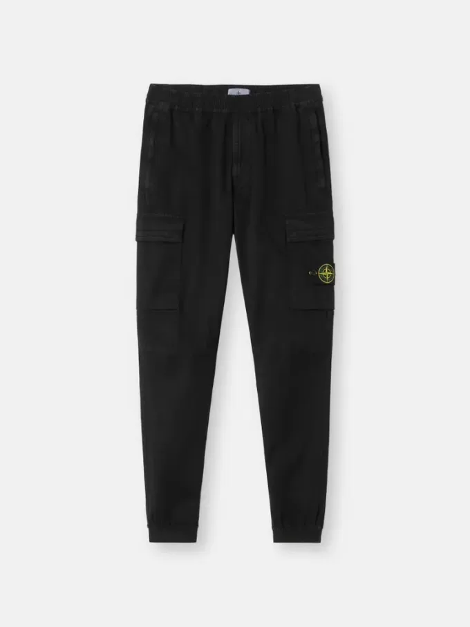 Pantalon cargo coupe regular-tapered avec taille élastiquée Pantalon cargo coupe regular-tapered avec taille élastiquée