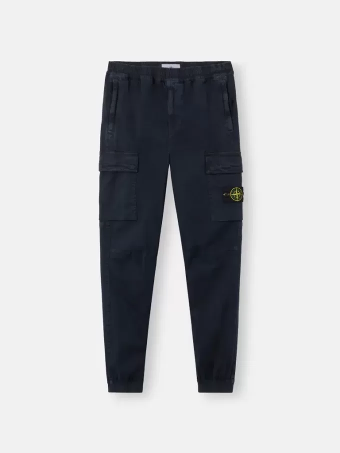 Pantalon cargo coupe regular-tapered avec taille élastiquée Pantalon cargo coupe regular-tapered avec taille élastiquée
