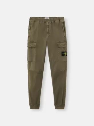 Pantalon cargo coupe regular-tapered avec taille élastiquée Pantalon cargo coupe regular-tapered avec taille élastiquée