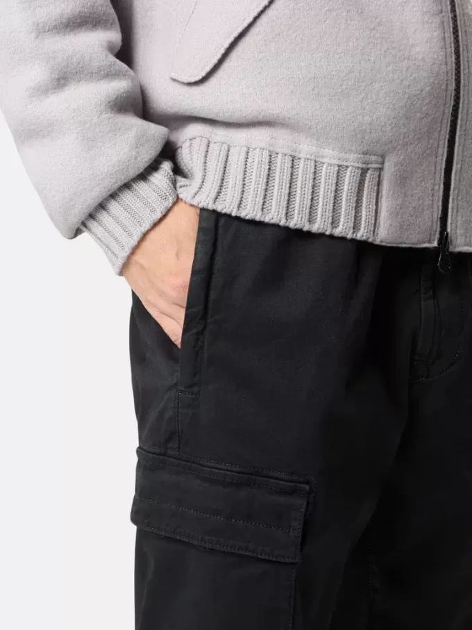 Pantalon cargo coupe regular-tapered avec taille élastiquée Pantalon cargo coupe regular-tapered avec taille élastiquée