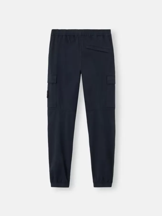 Pantalon cargo coupe regular-tapered avec taille élastiquée Pantalon cargo coupe regular-tapered avec taille élastiquée