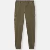 Pantalon cargo coupe regular-tapered avec taille élastiquée Pantalon cargo coupe regular-tapered avec taille élastiquée