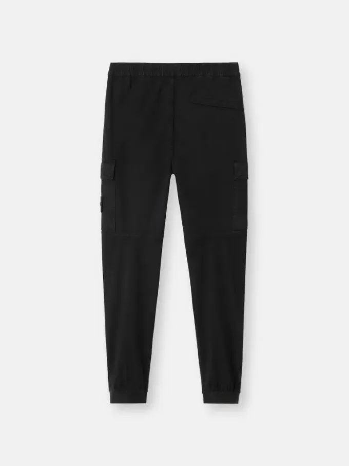 Pantalon cargo coupe regular-tapered avec taille élastiquée Pantalon cargo coupe regular-tapered avec taille élastiquée