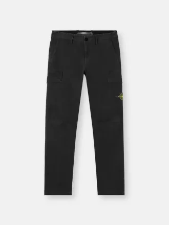 Pantalon cargo skinny avec poches à boutons-pression
