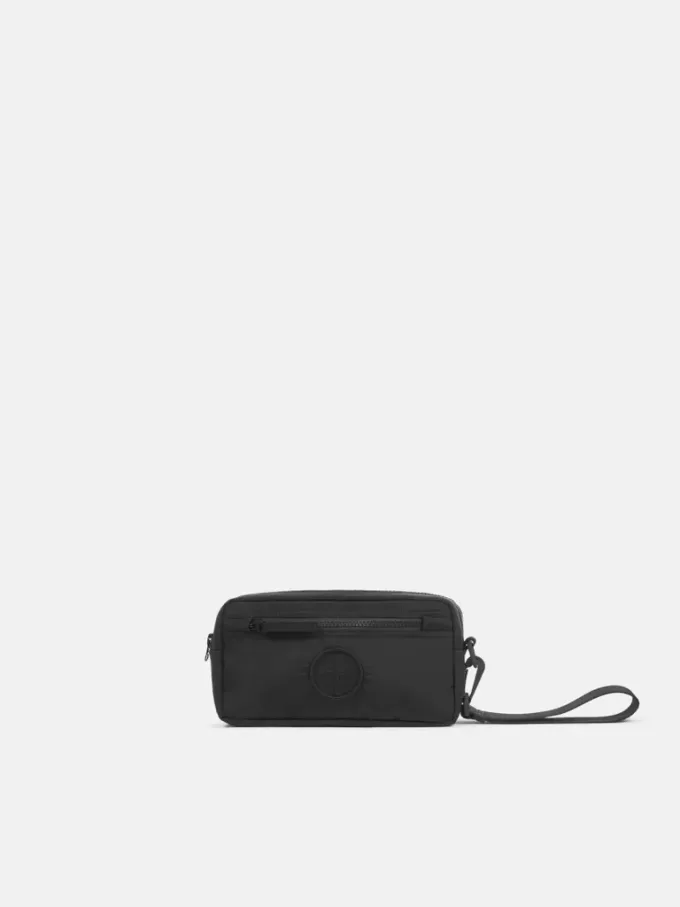 Pochette rembourrée à fermeture éclair avec poches et sangle