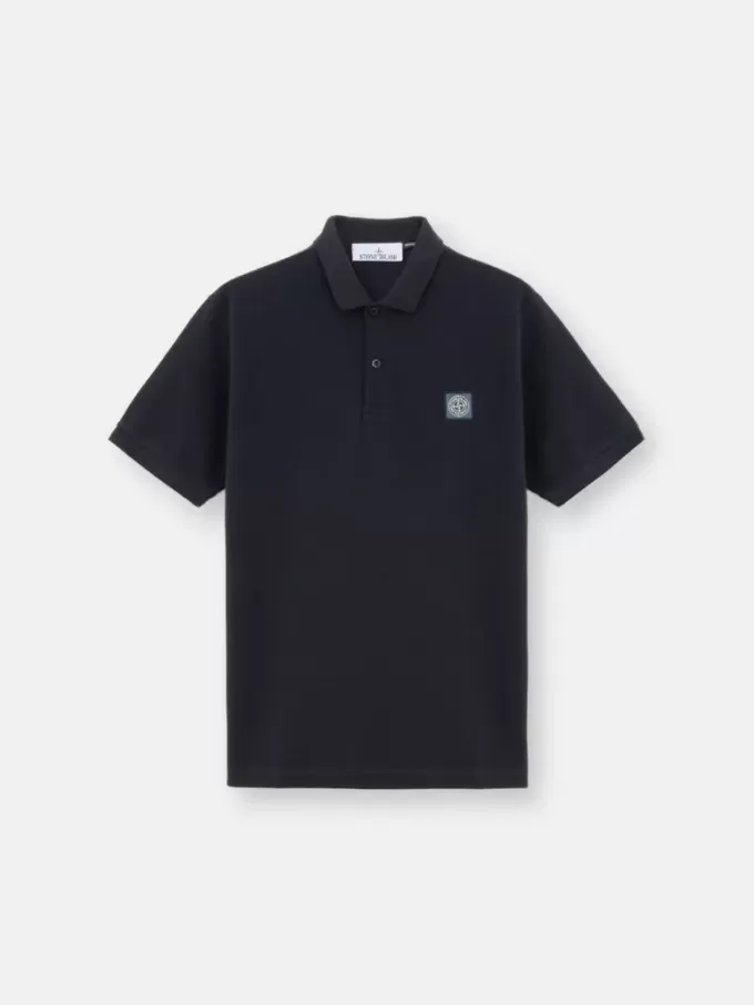 Polo à manches courtes et coupe classique avec écusson Compass