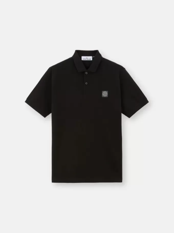 Polo à manches courtes et coupe classique avec écusson Compass