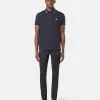Polo à manches courtes slim fit avec détails rayés Polo à manches courtes slim fit avec détails rayés