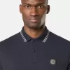 Polo à manches courtes slim fit avec détails rayés Polo à manches courtes slim fit avec détails rayés