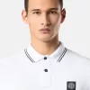 Polo à manches courtes slim fit avec détails rayés Polo à manches courtes slim fit avec détails rayés