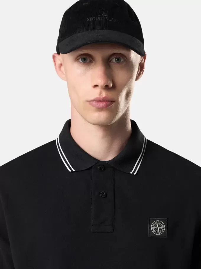 Polo à manches courtes slim fit avec détails rayés Polo à manches courtes slim fit avec détails rayés