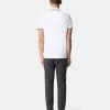 Polo à manches courtes slim fit avec détails rayés Polo à manches courtes slim fit avec détails rayés