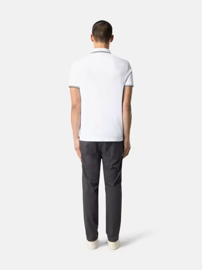 Polo à manches courtes slim fit avec détails rayés Polo à manches courtes slim fit avec détails rayés