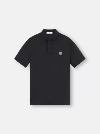 Polo à manches courtes slim fit avec patch Compass Polo à manches courtes slim fit avec patch Compass