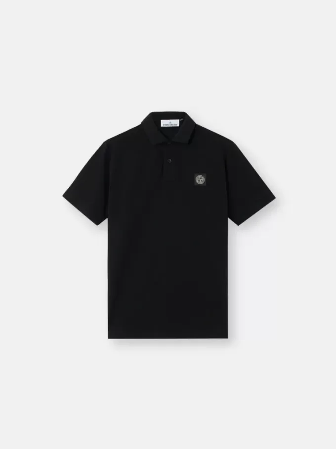 Polo à manches courtes slim fit avec patch Compass
