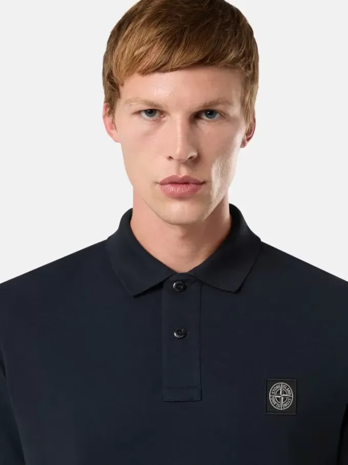 Polo à manches courtes slim fit avec patch Compass