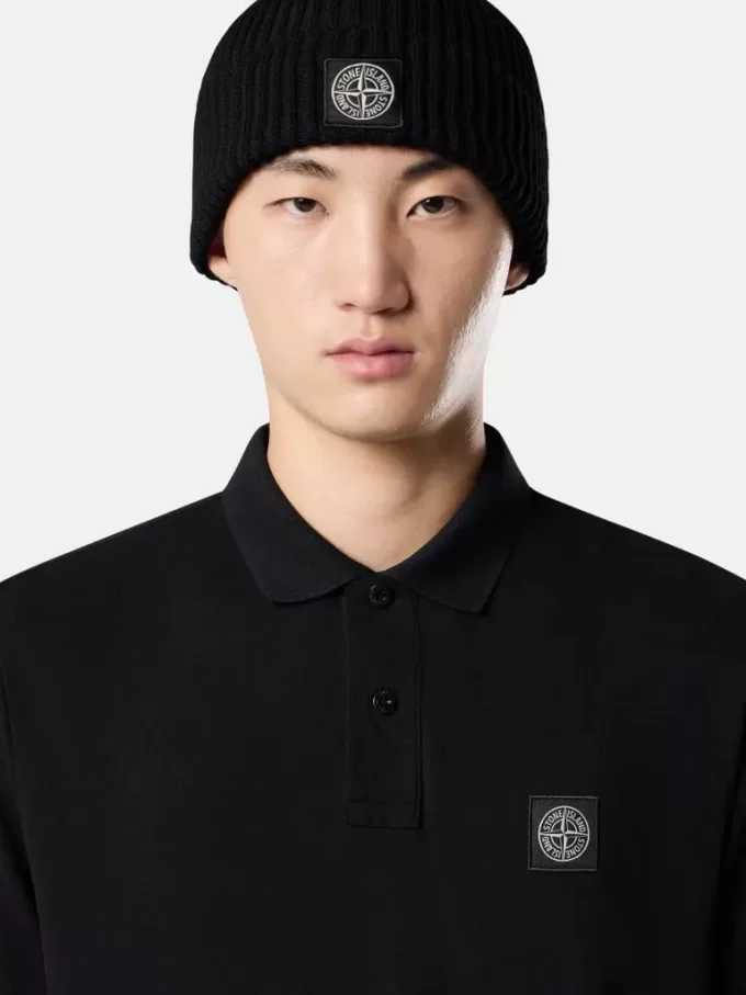 Polo à manches courtes slim fit avec patch Compass