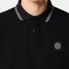 Polo à manches longues slim fit avec détails rayés Polo à manches longues slim fit avec détails rayés