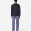 Polo à manches longues slim fit avec détails rayés Polo à manches longues slim fit avec détails rayés