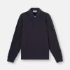 Polo sweat-shirt coupe classique avec fermeture à boutons-pression