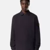 Polo sweat-shirt coupe classique avec fermeture à boutons-pression