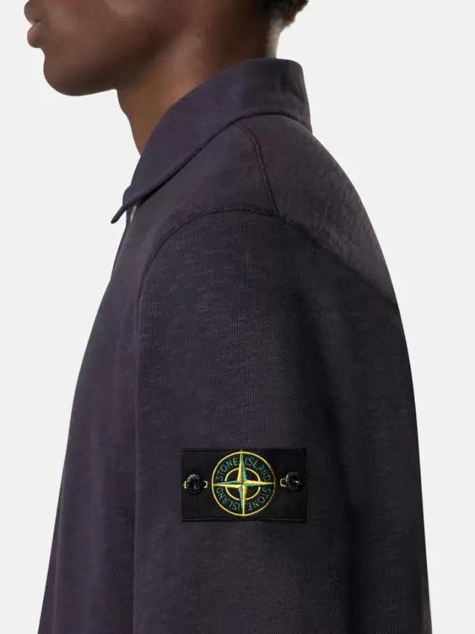 Polo sweat-shirt coupe classique avec fermeture à boutons-pression