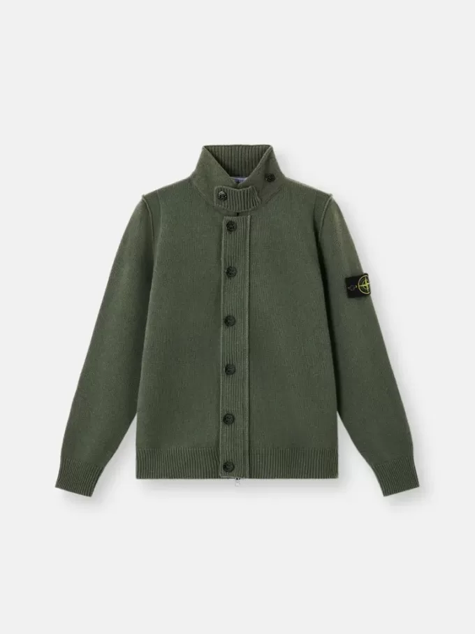 Pull boutonné avec bords en feutre Pull boutonné avec bords en feutre