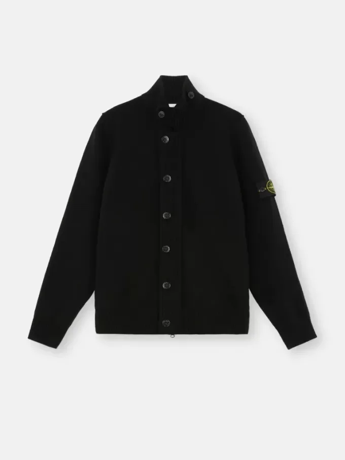 Pull boutonné avec bords en feutre Pull boutonné avec bords en feutre
