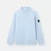 Pull à col montant avec détails de coutures inversées