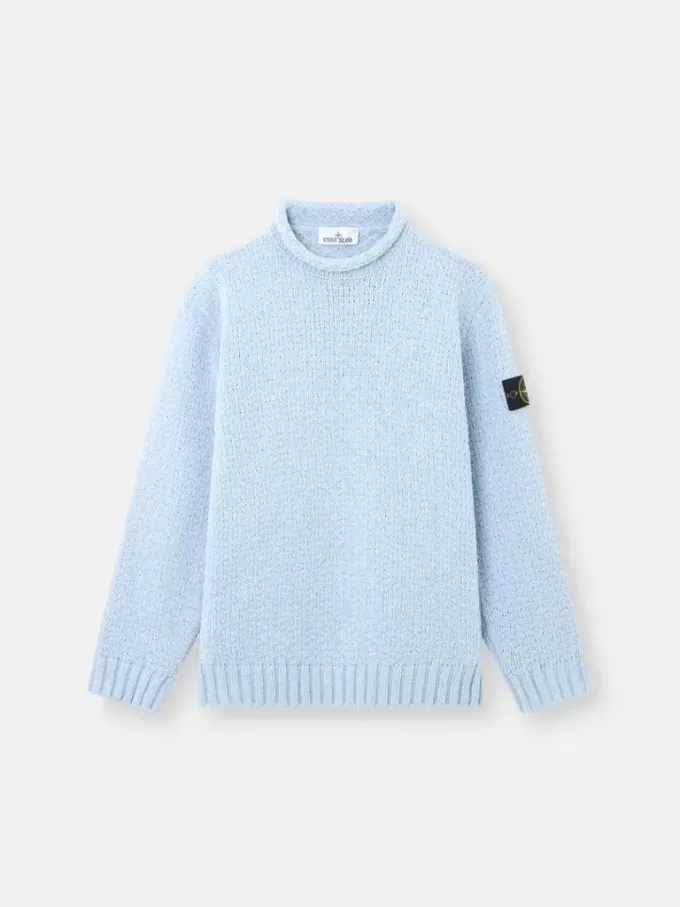 Pull à col montant avec détails de coutures inversées