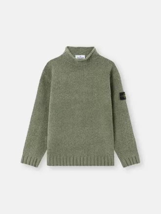 Pull à col montant avec détails de coutures inversées