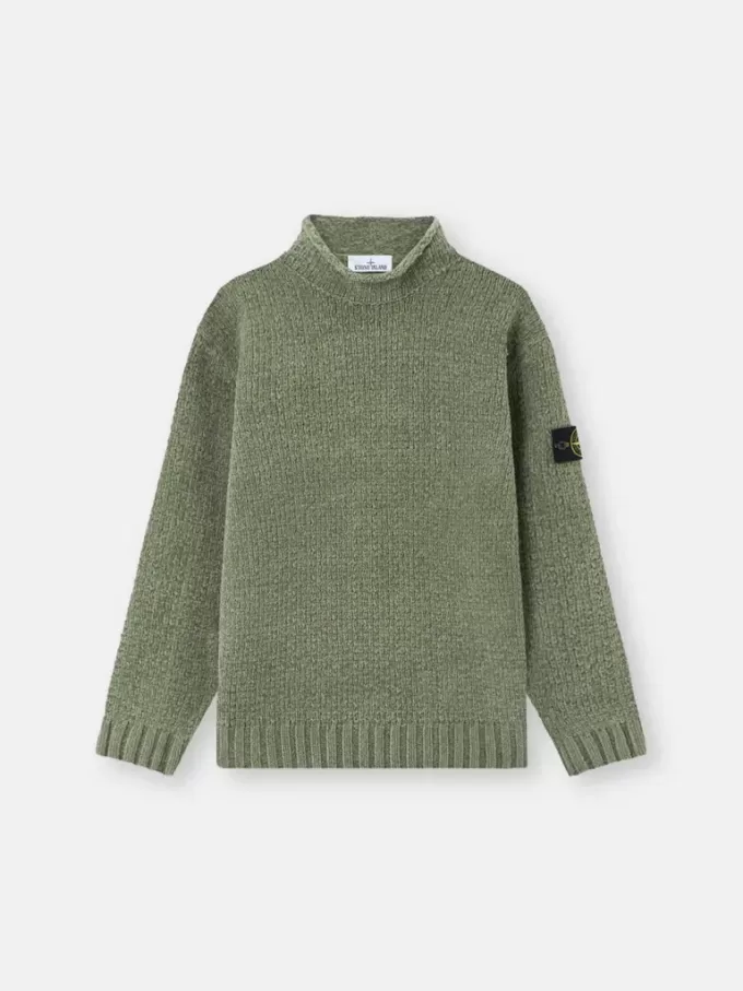 Pull à col montant avec détails de coutures inversées