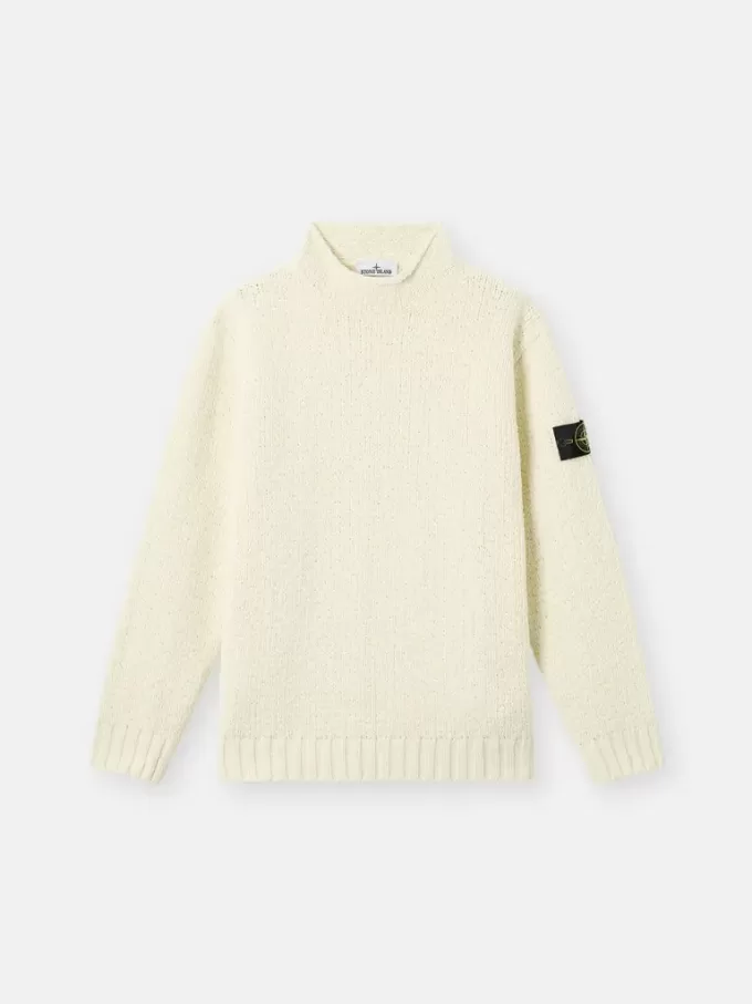 Pull à col montant avec détails de coutures inversées