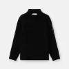 Pull à col montant avec détails de coutures inversées