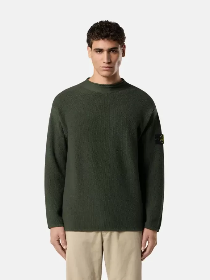 Pull à col montant avec détails de coutures inversées